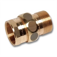 Сгон с плоским уплотнением 1 1/4" НР-ВР латунь, 223