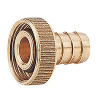 Патрубок 3/4" для резинового шланга для шаровых клапанов R608, R619, R620 и R621, нехромированный