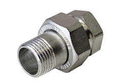 Сгон американка, ELSEN, TIN латунь, прямой, НВ, 1 1/4", 1 1/4", с плоским уплотнением