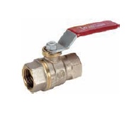 Кран шаровой полнопроходной DADO 1/4" B-В, тяжелая модель, жёлтый рычаг, никелированный