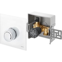 Набор терморегулятора, Oventrop, Unibox RTL, диапазон T°С (обратного потока)-10-50 °C, строительная глубина, мм-60, крышка белое стекло, регулирование с помощью ограничения температуры обратного потока с термостатом "Uni RTLH"