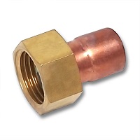 Переход 18x3/4" ВП-ВР, с накидной гайкой, медь, 5359g