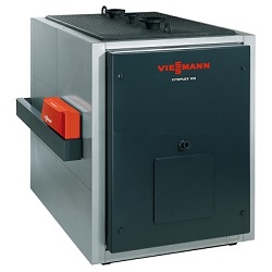Котёл напольный, Vitoplex 100, PV1B 1700, Vitotronic 100 тип CC1E, без горелки, с дверцей, многокотл