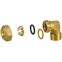 Угловое соединение 3/8"x14, с наружной резьбой, для медных труб