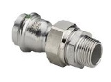 Разьемное соединение, Viega, Sanpress Inox, с SC-Contur, с переходом на наружную резьбу, с плоским уплотнением, 28 x 1", нержавеющая сталь, модель 2365