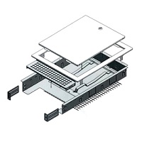 Шкаф коллекторный 600 x 650-740 x 85-130 мм, стальной, окрашенный