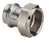 Переходник "пресс-резьба", Viega, Sanpress inox, с SC-Contur, сплоским уплотнением, 35 x 1 1/2", нержавеющая сталь, модель 2363