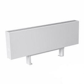 Конвектор KZTO водяной напольный Элегант плюс 230x500x1300 8то Терм нв, теплоотдача 4354 Вт, подключение нижнее с правой или с левой стороны, со встроенным термостатическим клапаном, концевого исполнения, с ножками с нерегулируемой высотой 100 мм для уста