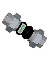 Компенсатор резиновый муфтовый, внутренняя резьба BSP, PN16, 3/4", EPDM