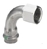 Угловой переход BP 90°, Viega, Sanpress Inox, c SC-Contur, 35 x 1 1/4", нержавеющая сталь, модель 2314.5