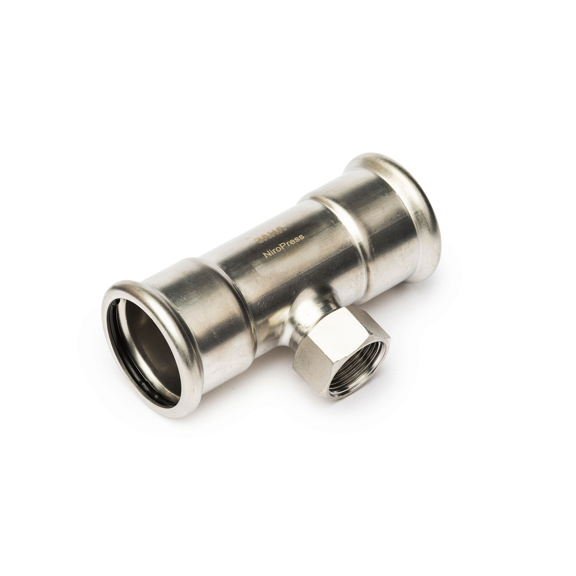 NiroPress AISI 316L тройник ВПр-ВР-ВПр, ?18x3/4x18