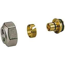 Переходник, Giacomini, R179E, НГ ЕК, 3/4", 20 x 2, латунь, для пластиковой трубы