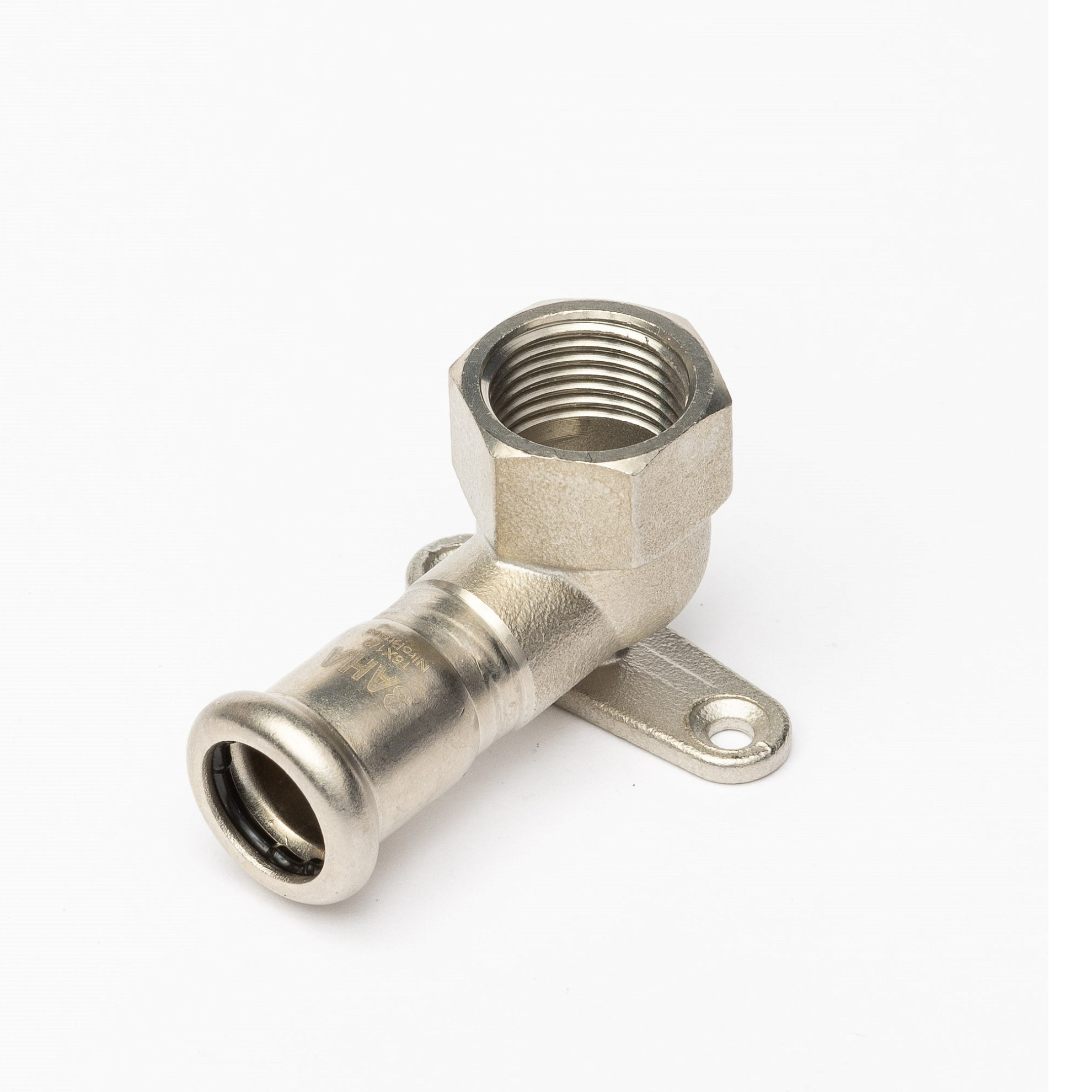 Отвод ЗАНА (SANHA) NiroPress AISI 304L  ВПр-ВР с 2-мя точками крепления, Dn 28x1