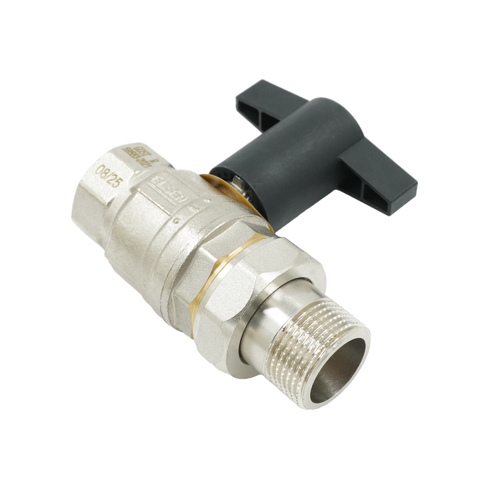 Кран шаровой, ELSEN, Strong, полнопроходной, 1", НВ с разъемным соединением, ручка из полимера