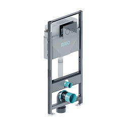 Комплект: Инсталляция для унитаза со сливным баком RIVO Set A + Панель смыва RIVO Touch Neo Хром глянцевый ( 1 шт. )