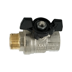 Кран шаровой, ELSEN, Strong T, 1/2", НВ, ручка-бабочка, латунь