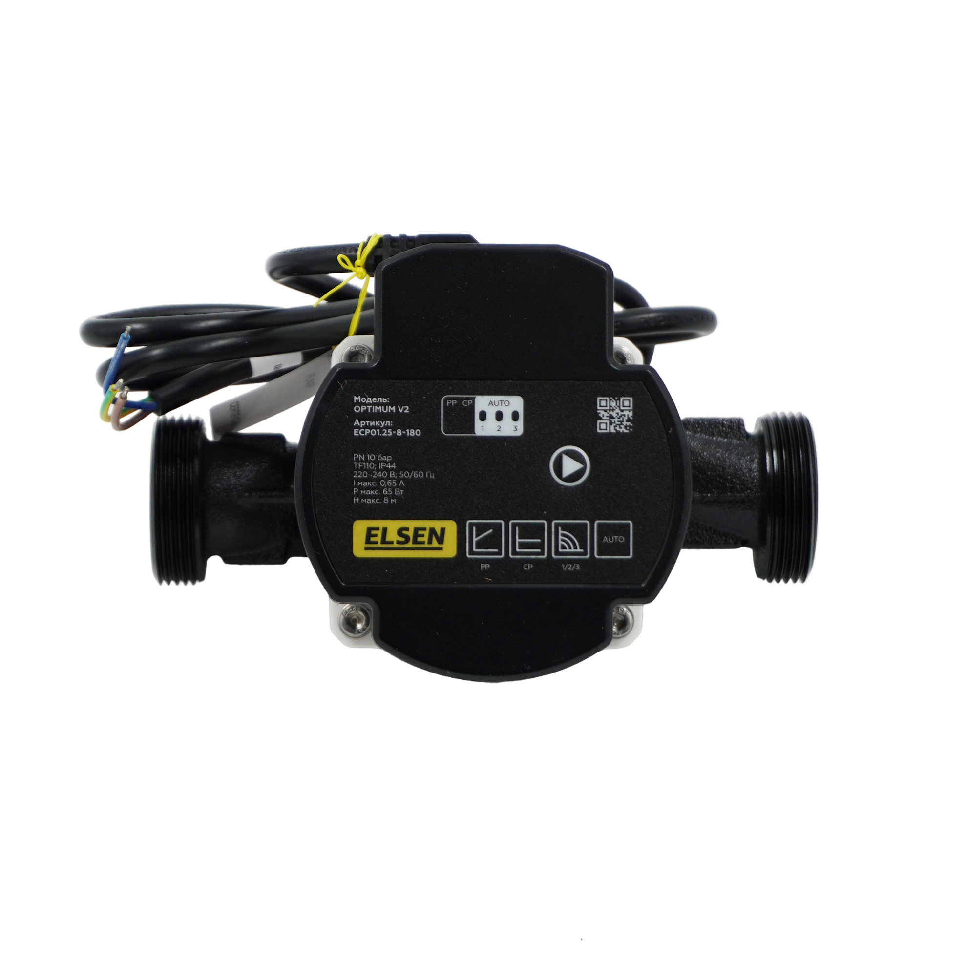 Циркуляционный насос, ELSEN, ECP01.25-8-180 с частотным регулированием, DN25, расход 3,6 м3, максимальный напор 8м, 180мм