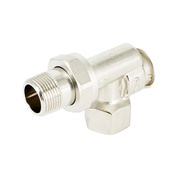 Вентиль, Oventrop, серия AV9, термостатический, осевой, DN-20, 3/4", 3/4", ВН, PN, бар-10, T°C -от +2 до +120, латунь, никелированный, плавная преднастройка