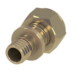 Соединение прямое с накидной гайкой, TECE, 16х3/4", латунь