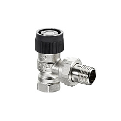 Вентиль, Oventrop, серия A, термостатический, угловой, DN-32, 1 1/4", 1 1/4", ВН, PN, бар-10, T°C -от +2 до +120, латунь, никелированный