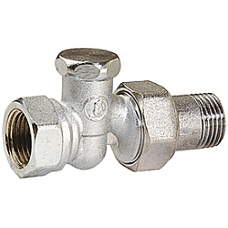 Клапан, Giacomini, R17D2, отсекающий, прямой, 3/4", 3/4", ВН, латунь, хромированный