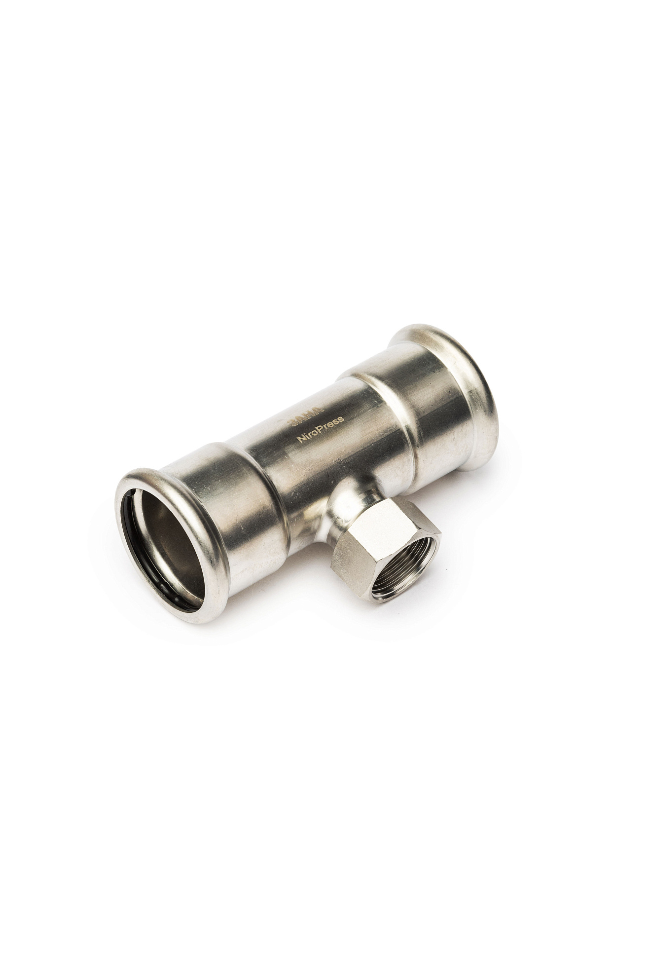 NiroPress AISI 304L тройник ВПр-ВР-ВПр, ?76,1x2x76,1