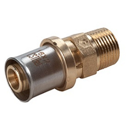 Переходник, Giacomini, RM107, Н, 1 1/4", 40 x 3,5, латунь, для труб GIACOTHERM, GIACOFLEX, многослойных и полибутиленовых