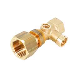 Колпачковый клапан Oventrop с пломбировочным устройством "Expa-Con", Ду20, Rp1, латунь