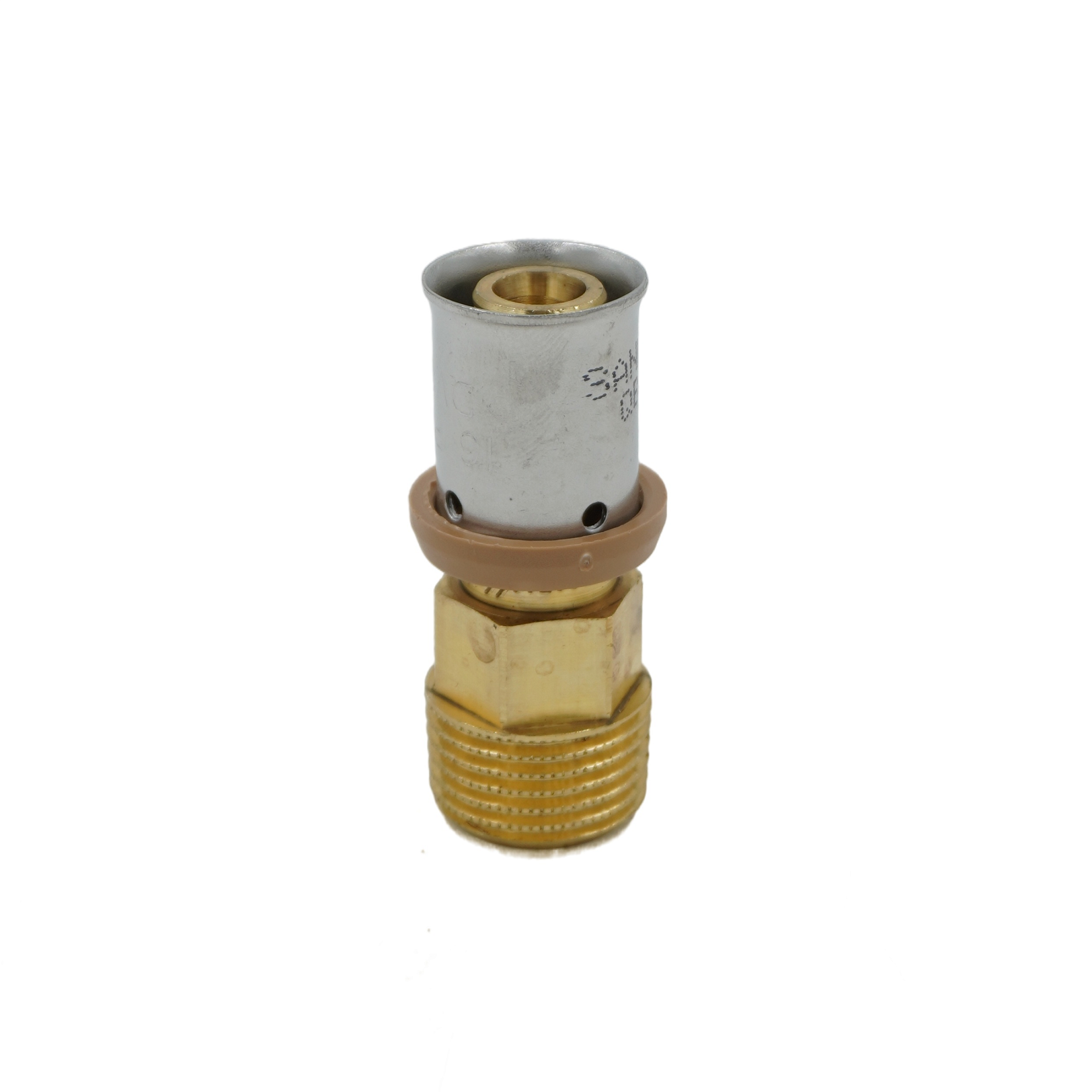 Муфта ЗАНА (SANHA)  переходная 3fit-Press 16x2,0 - 1/2" ВПр-ВР, 25270G