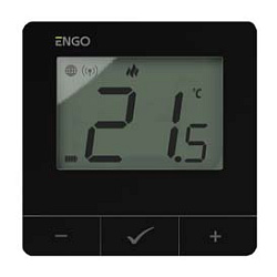 Умный терморегулятор ZigBee/868 МГц, 2хАА, чёрный