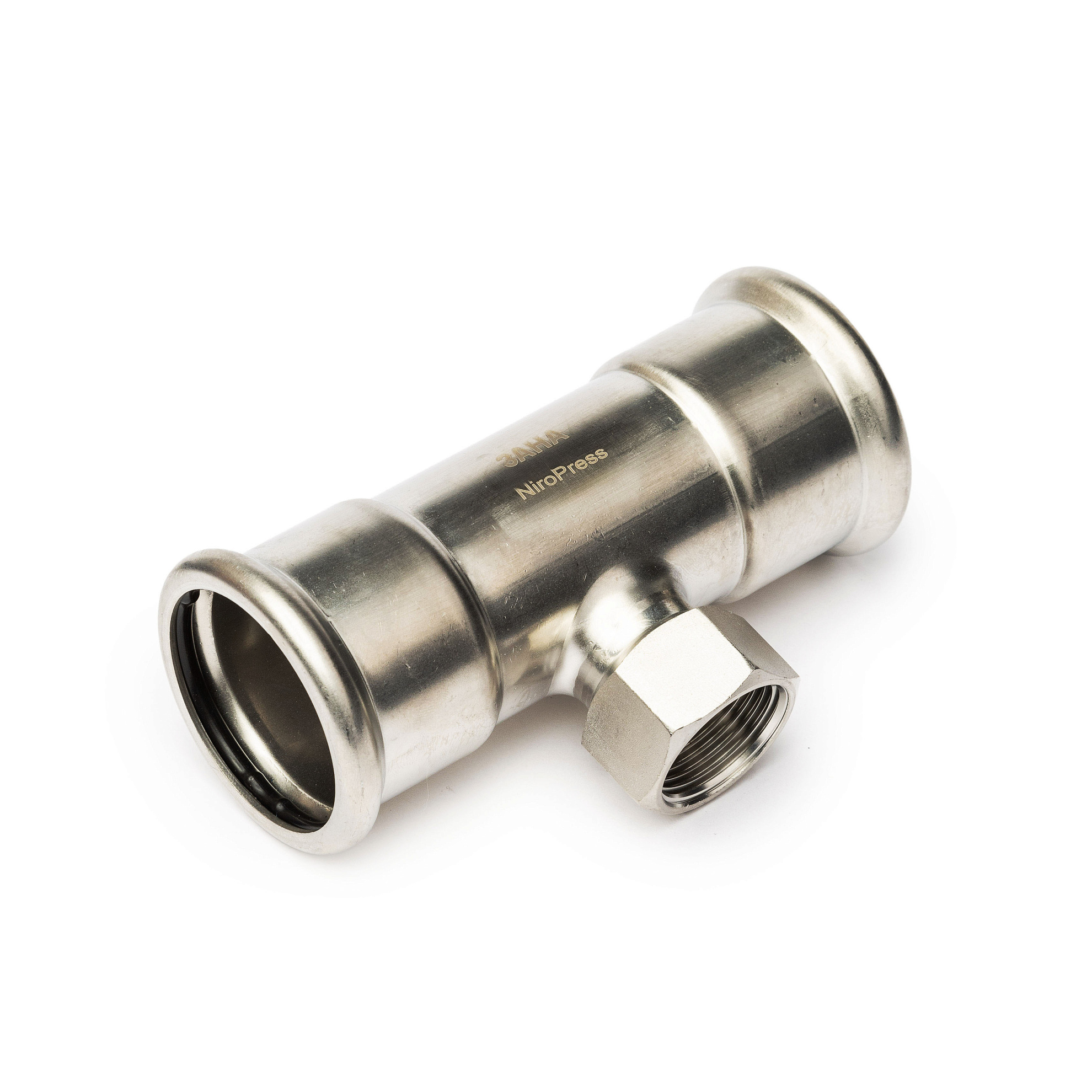 NiroPress AISI 304L тройник ВПр-ВР-ВПр, ?35x3/4x35