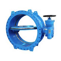Затвор дисковый, Tecwat, фланцевый, PN10, DN400, с редуктором, корпус ковкий чугун, диск ковкий чугун