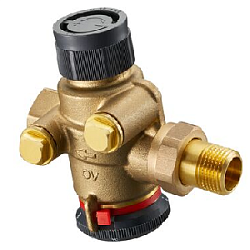 Вентиль балансировочный-регулирующий, Oventrop, Cocon QTZ DN 20 PN 25, Американка-ВР, заглушки, 250-1800 л/ч