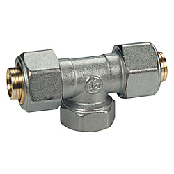 Тройник, Giacomini, R569AM, В, 26 x 3, 3/4", 26 x 3, латунь, для труб GIACOTHERM, GIACOFLEX и многослойных