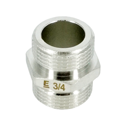 Ниппель, ELSEN, TIN латунь, НН, 3/4", 3/4", равнопроходной, CN