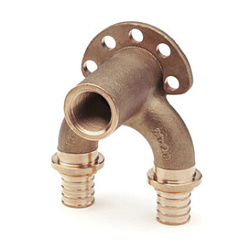 Угольник настенный, РЕХАУ, RAUTITAN, 16/16-Rp 1/2", бронза (RX+), проточный, короткий