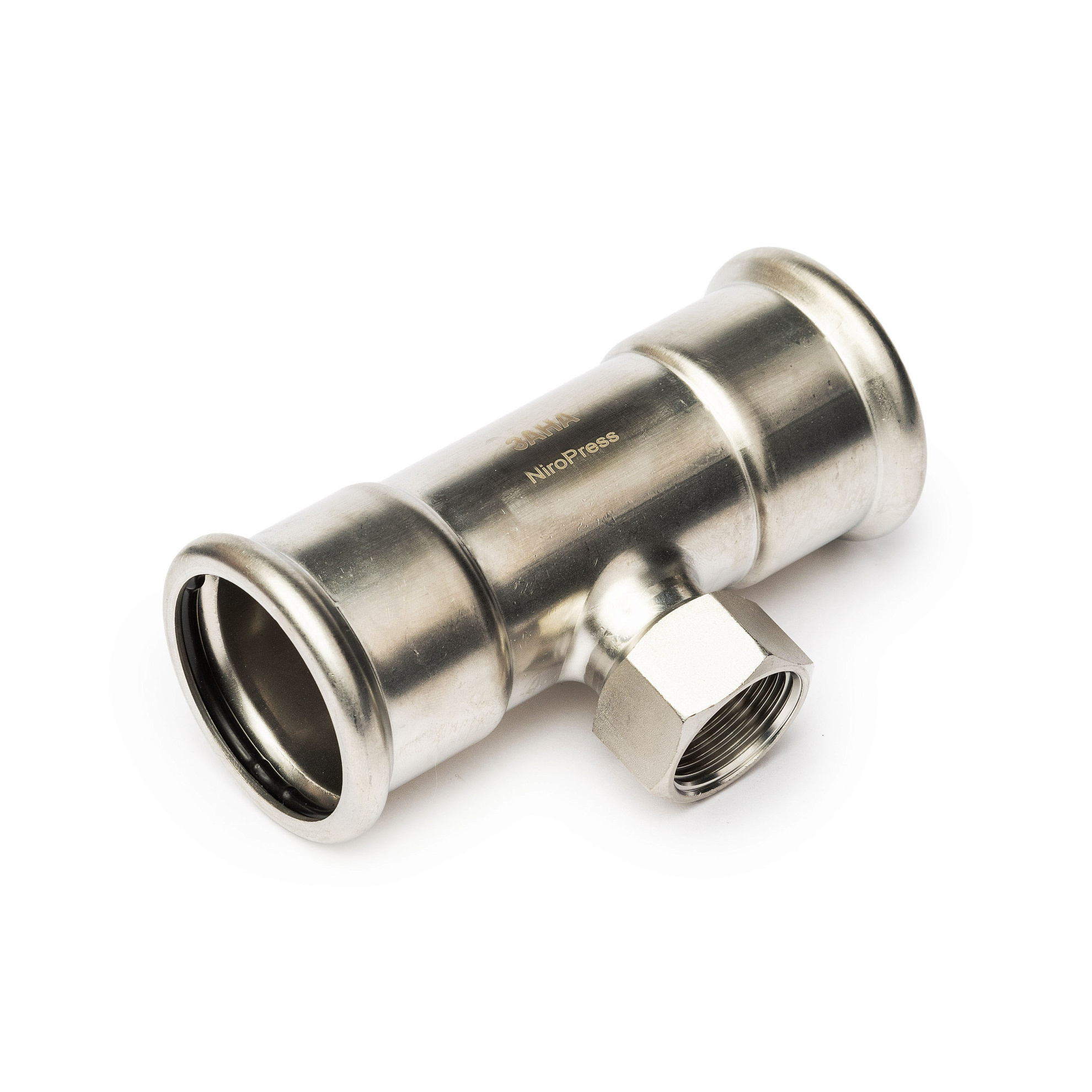 NiroPress AISI 304L тройник ВПр-ВР-ВПр, ?42x3/4x42