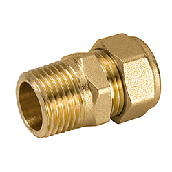 Переходное соединение 3/4"x22 с внешней резьбой от железной трубы к медной
