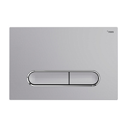 Панель смыва РЕХАУ NOVA ELLIPSE 002 с овальными клавишами, пластик, серебристый, матовый, контур клавиш хром, глянцевый