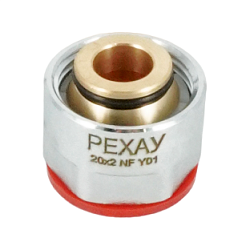 Резьбозажимное соединение, РЕХАУ, THERM S, НГ ЕК, 3/4", 20х2, хромированная латунь