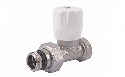 Вентиль, ELSEN, ручной, прямой, 3/4", 1/2", Н ЕК-Н, PN, бар-16, T°C -от -20 до +150, латунь, никелированный, для отопительных приборов-с боковой подводкой