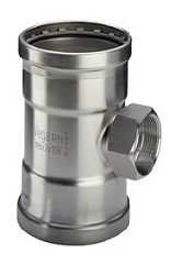 Тройник, Viega, Sanpress Inox XL, нержавеющая сталь, с внутренней резьбой, 76,1 х 3/4 х 76,1 мм, модель 2317.2XL
