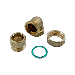 Сгон американка, ELSEN, Metalit, угловой, НВ, 1 1/4", 1 1/4", латунь, с плоским уплотнением