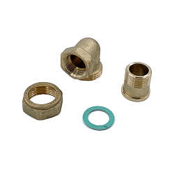 Сгон американка, ELSEN, Metalit, угловой, НВ, 3/4", 3/4", латунь, с плоским уплотнением