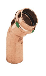 Угол HB 45° Profipress, c SC-Contur, 35 мм, медь, модель 2426.1