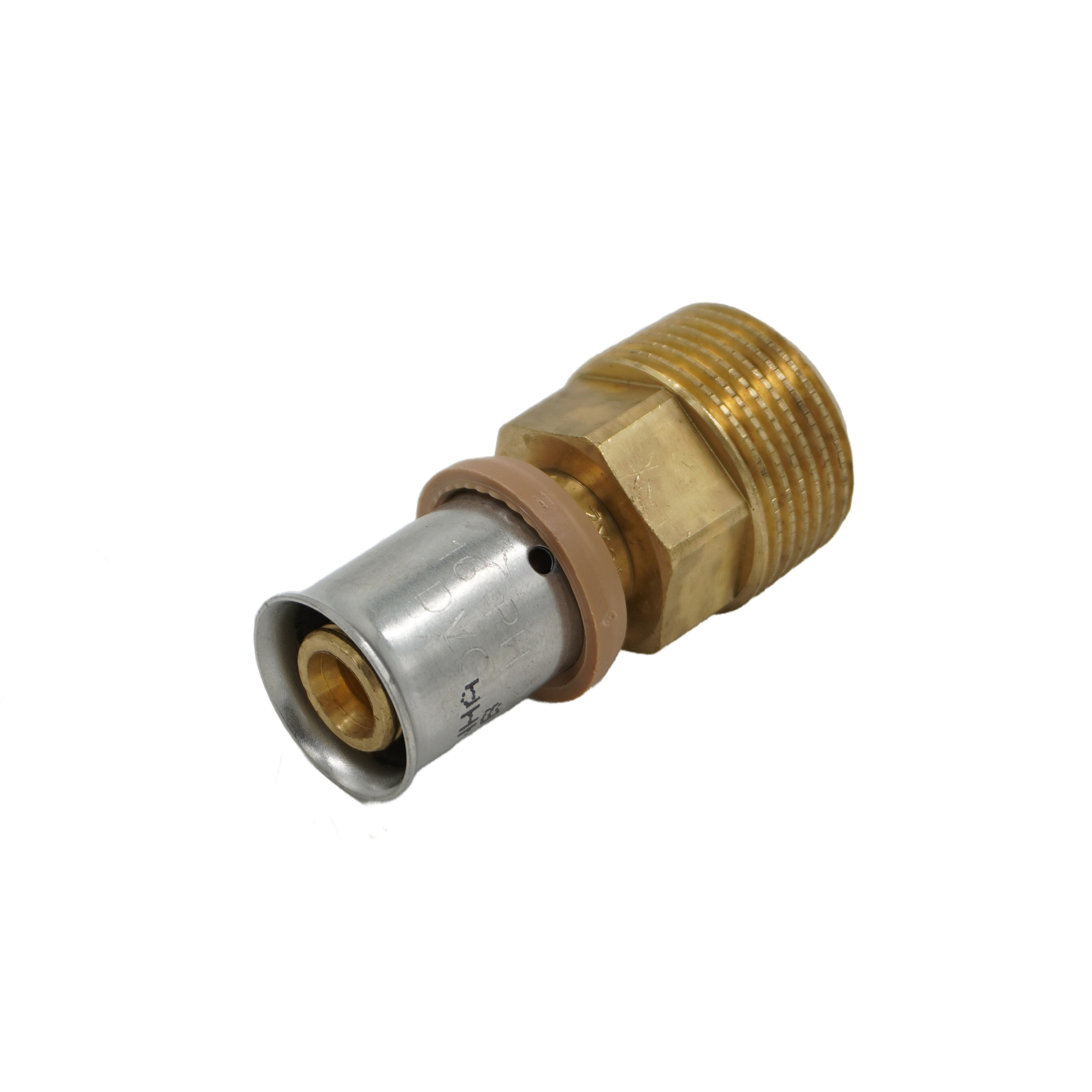 Ниппель ЗАНА (SANHA)  3fit-Press 16x2,0 - 3/4" НПр-НР, 25243G