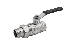 Кран шаровой, ELSEN, Strong T, 1 1/4", НВ, ручка-рычаг, латунь, с разъемным соединением