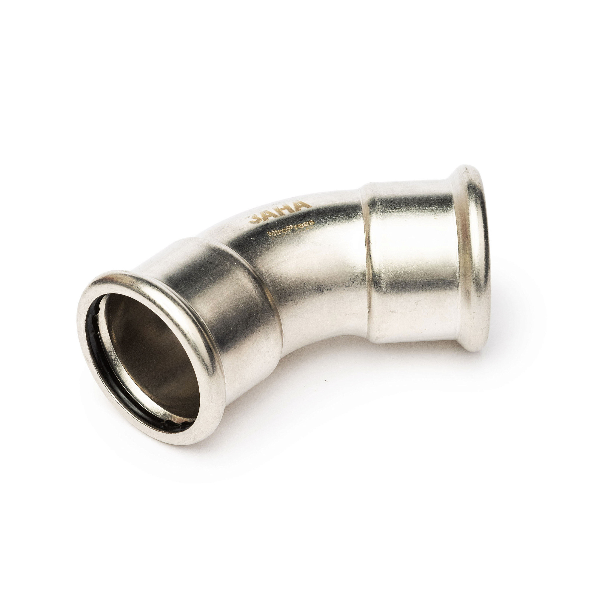 Отвод ЗАНА (SANHA) NiroPress AISI 304L 45° ВПр-НПр, Dn 108