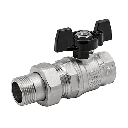 Кран шаровой, ELSEN, Strong T, 3/4", НВ, ручка-бабочка, латунь, с разъемным соединением