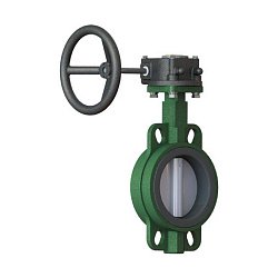 Затвор поворотный дисковый, корпус высокопрочный чугун GGG40, диск  высокопр. чугун, седло EPDM HT, -10℃~+120℃ Мод. 2302H PN16 DN80